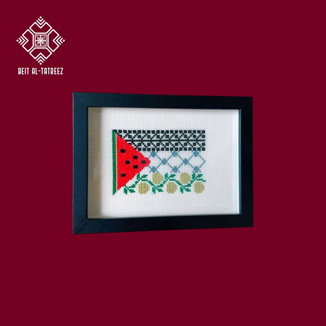 Tatreez Palestine Flag