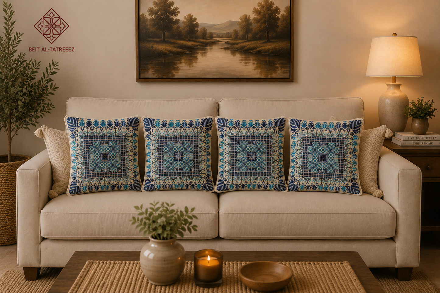 Palestinian Tatreez Pillow Cover - 4 Pieces