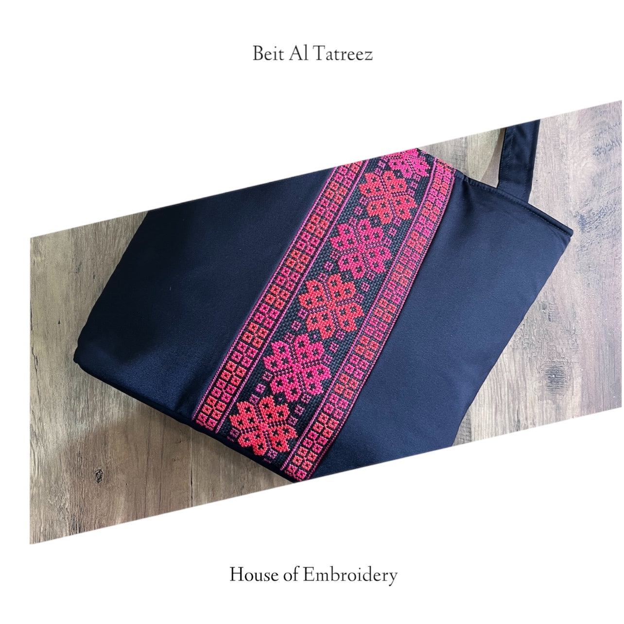 Handmade Flower-Shaped Tatreez Handbag