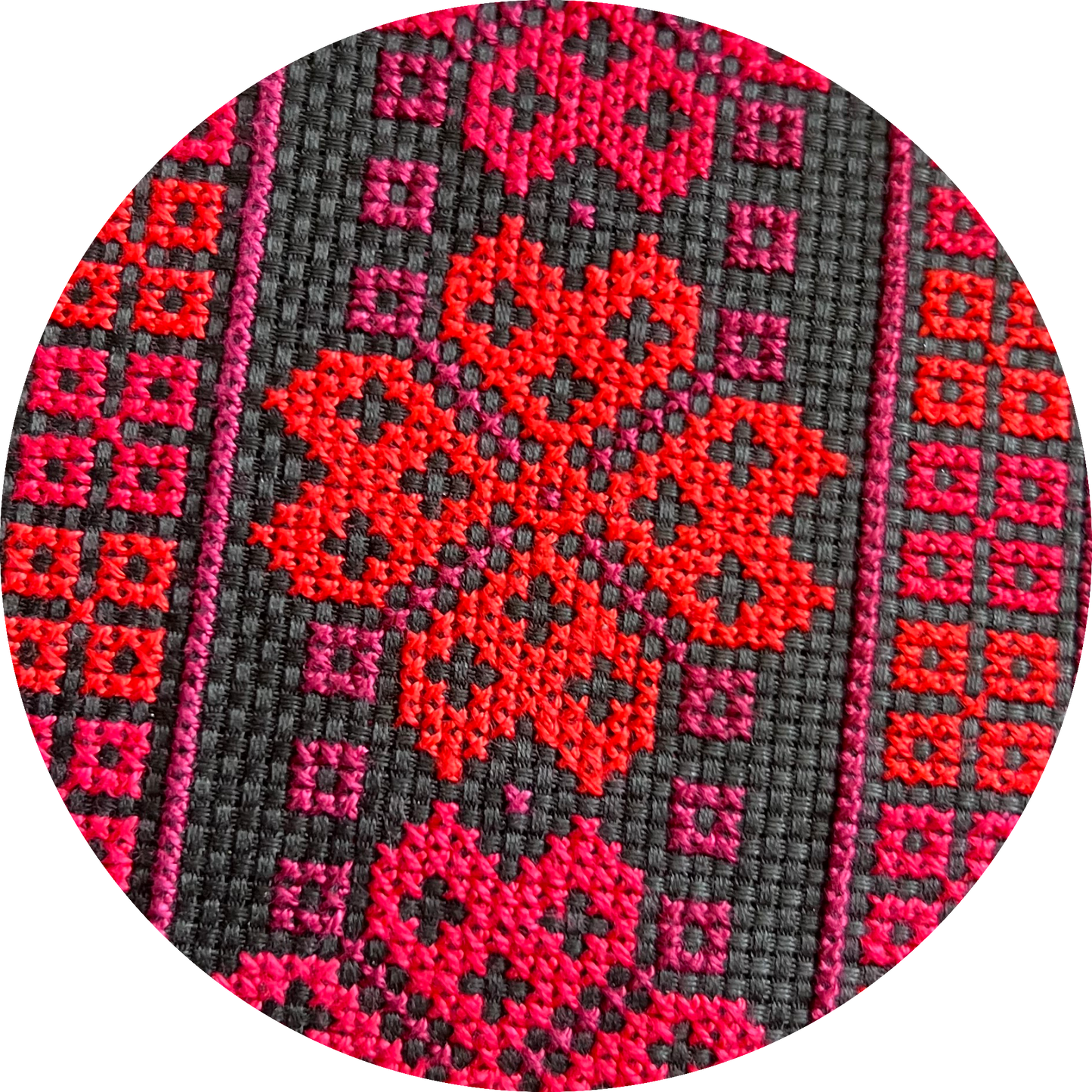 Handmade Flower-Shaped Tatreez Handbag