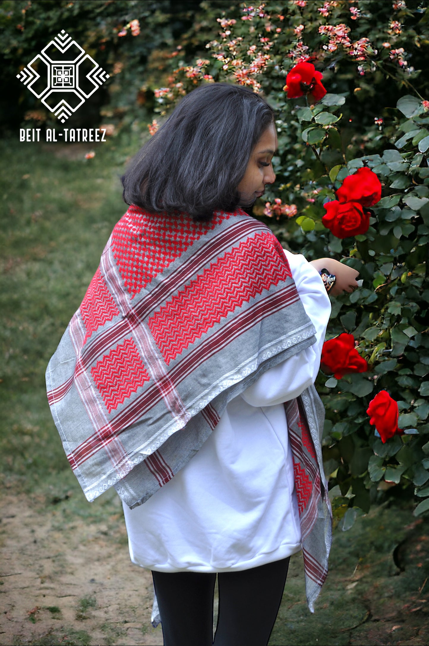 Grey Love Keffiyeh