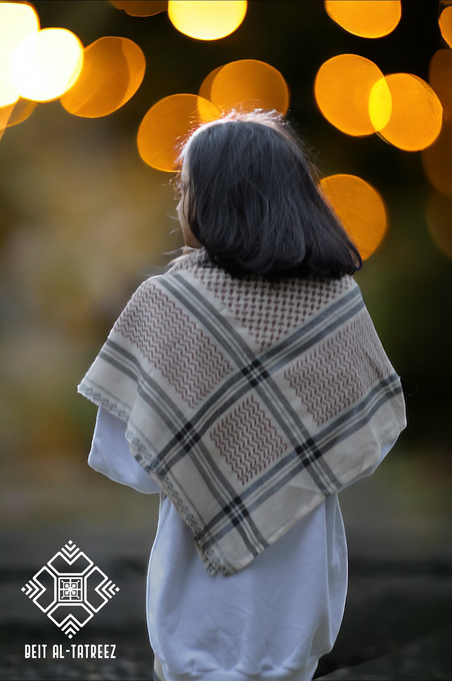 Wine on Creamy Keffiyeh