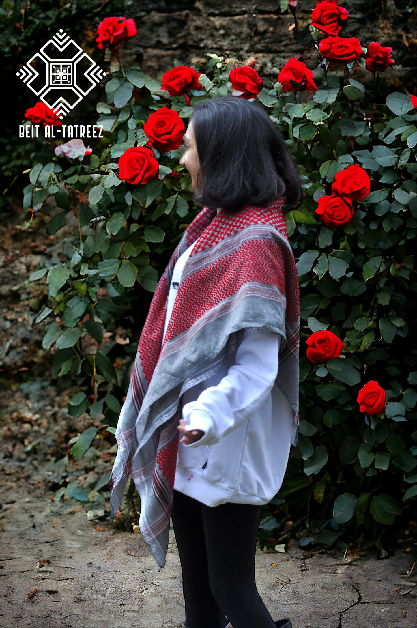 Grey Love Keffiyeh