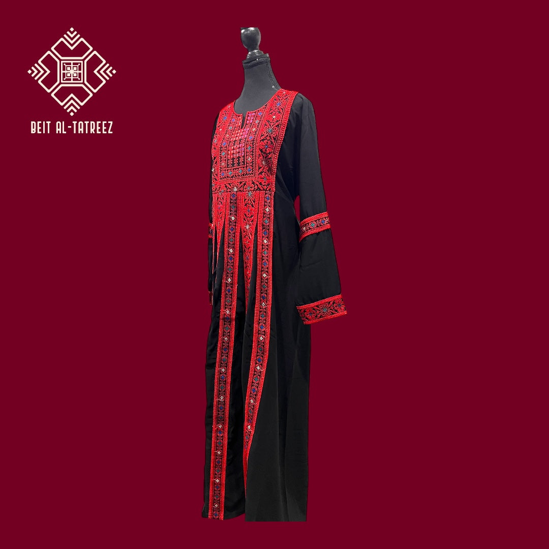 Traditional Red Embroidered Thobe