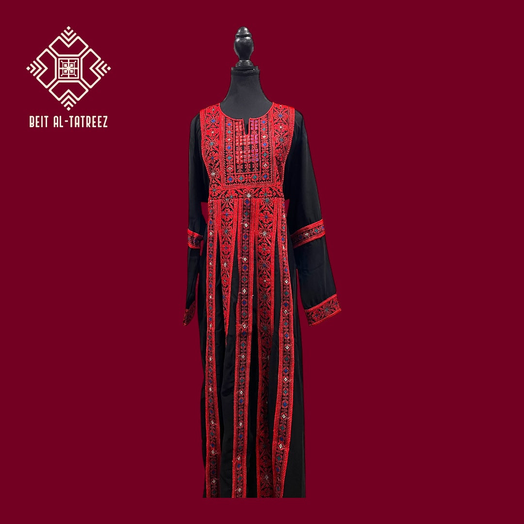 Traditional Red Embroidered Thobe