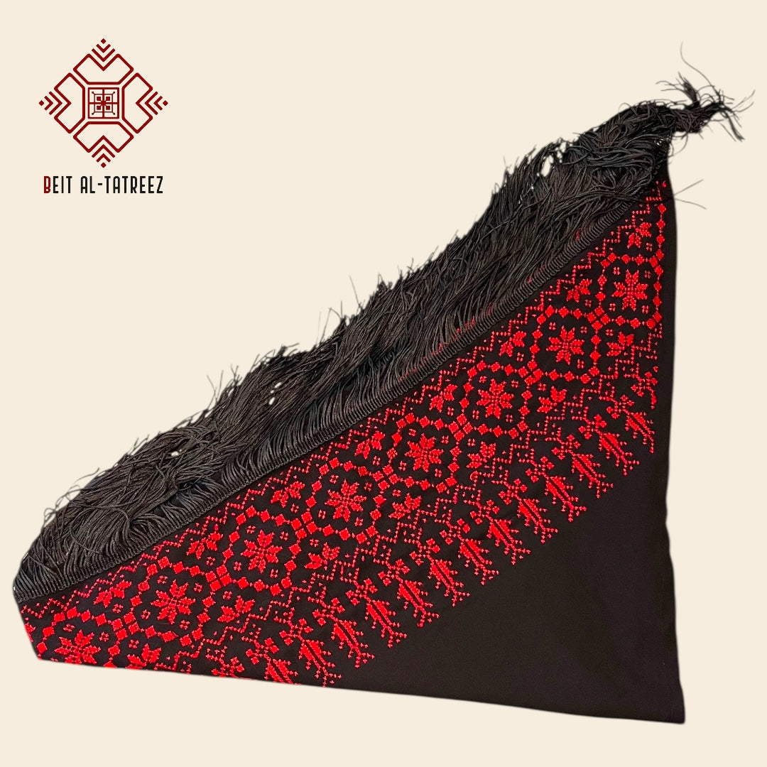 Scarlet Tatreez Shawl