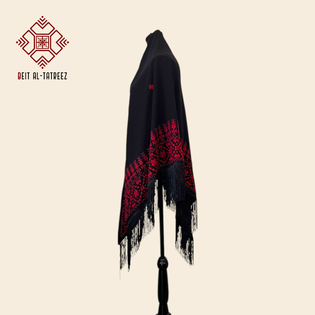 Scarlet Tatreez Shawl