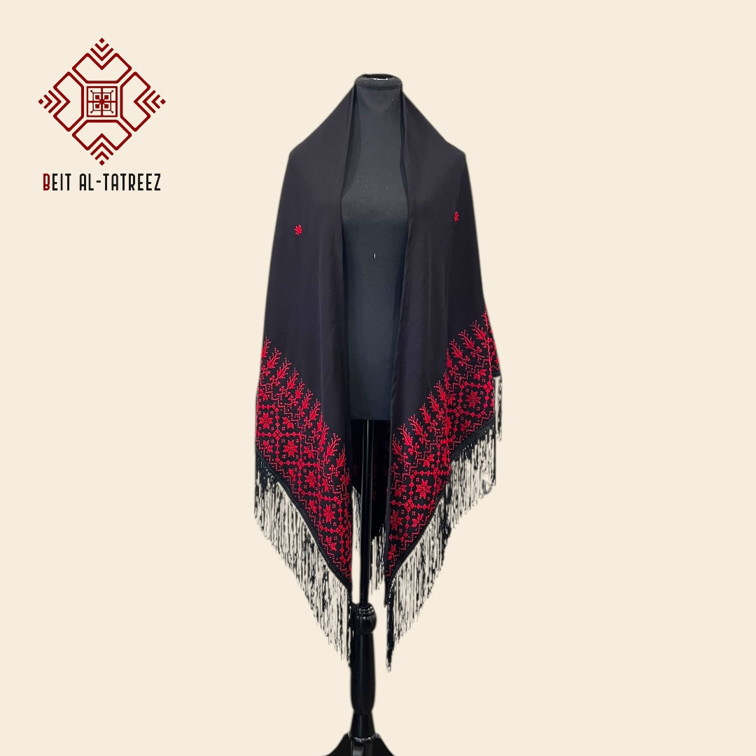 Scarlet Tatreez Shawl