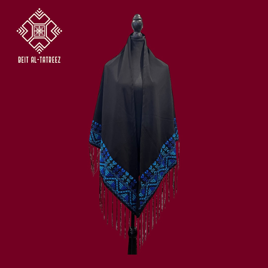 Yafa Blue Waves Shawl