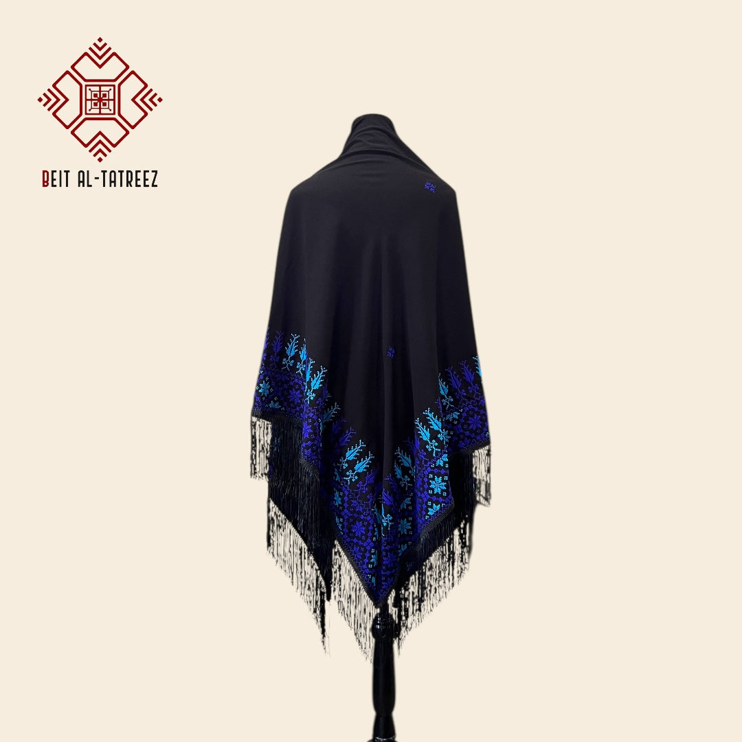 Yafa Blue Waves Shawl