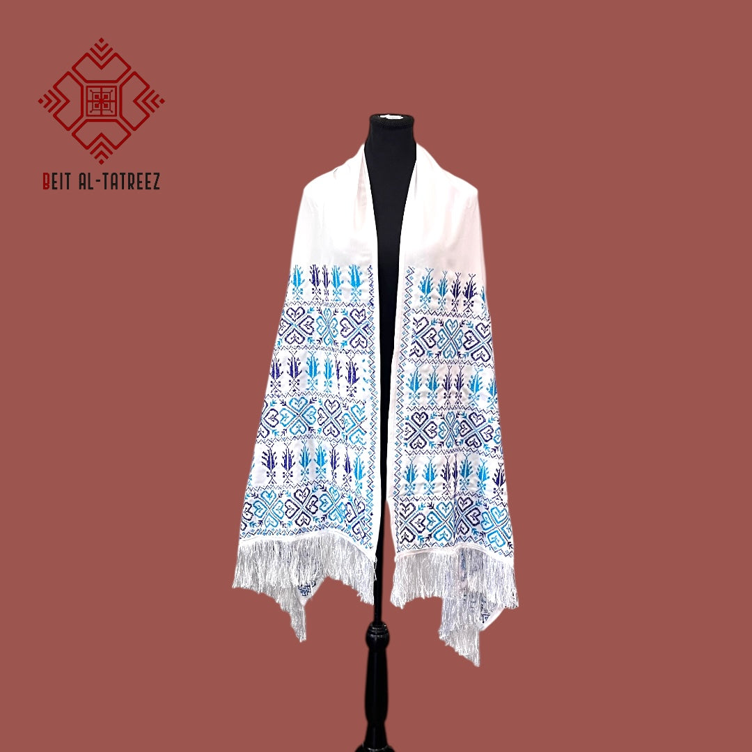 Yafa Breeze Tatreez Shawl