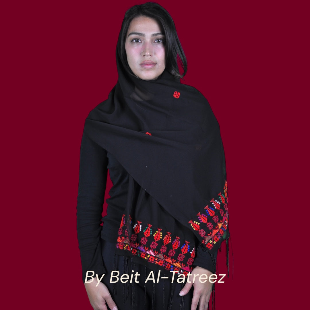Traditional Tatreez Shawl
