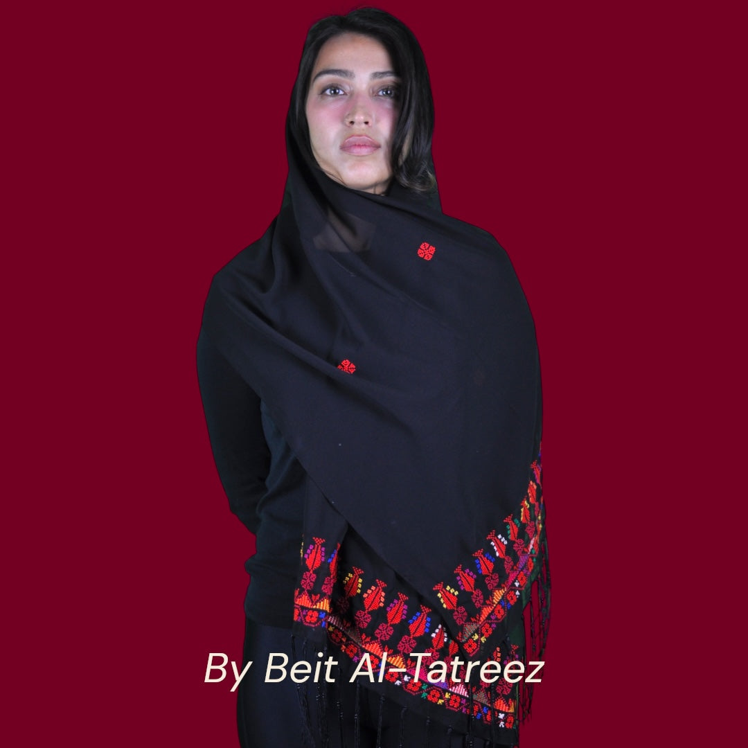 Traditional Tatreez Shawl