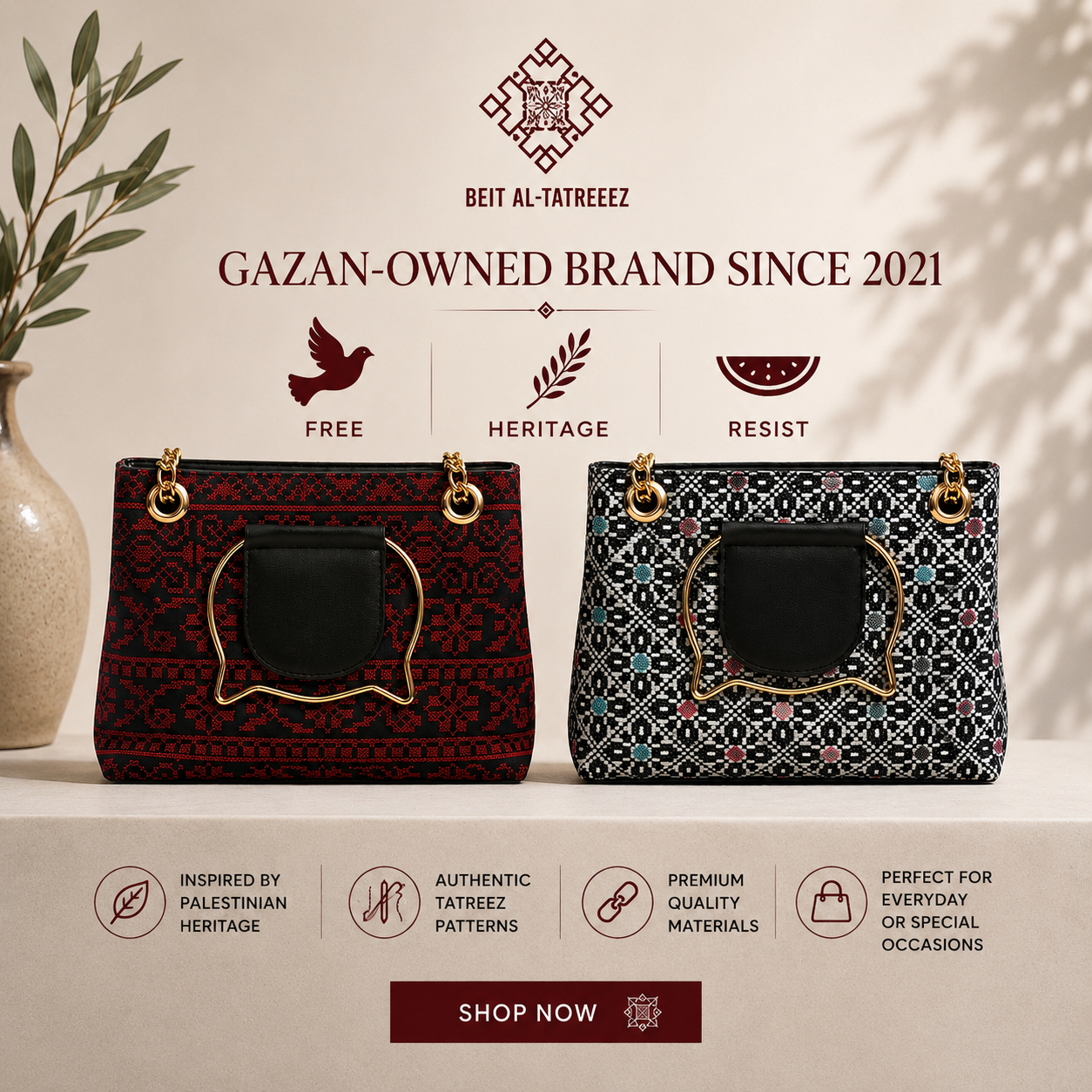 Palestinian Embroidered Handbag
