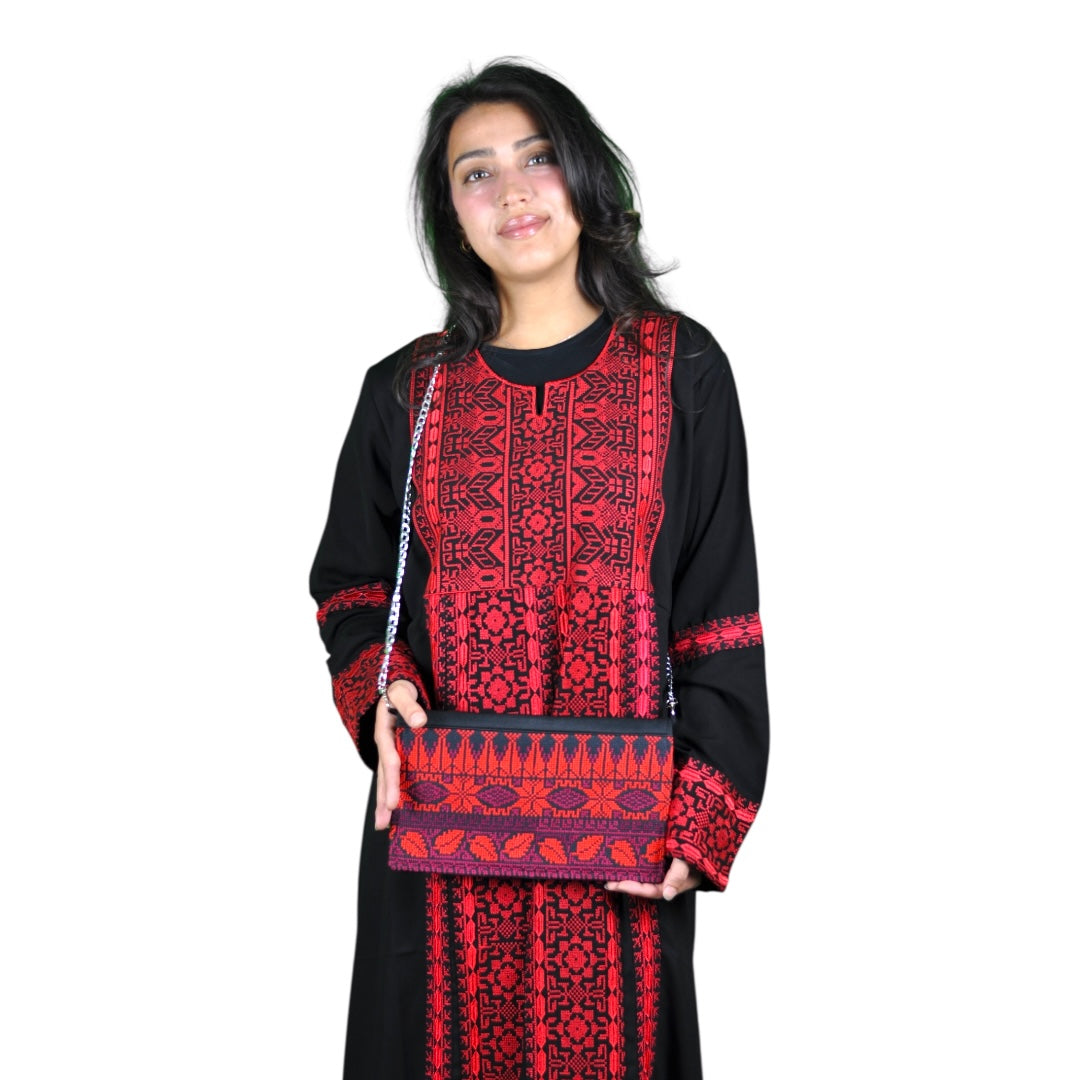 Handmade Black Red Traditional Tatreez