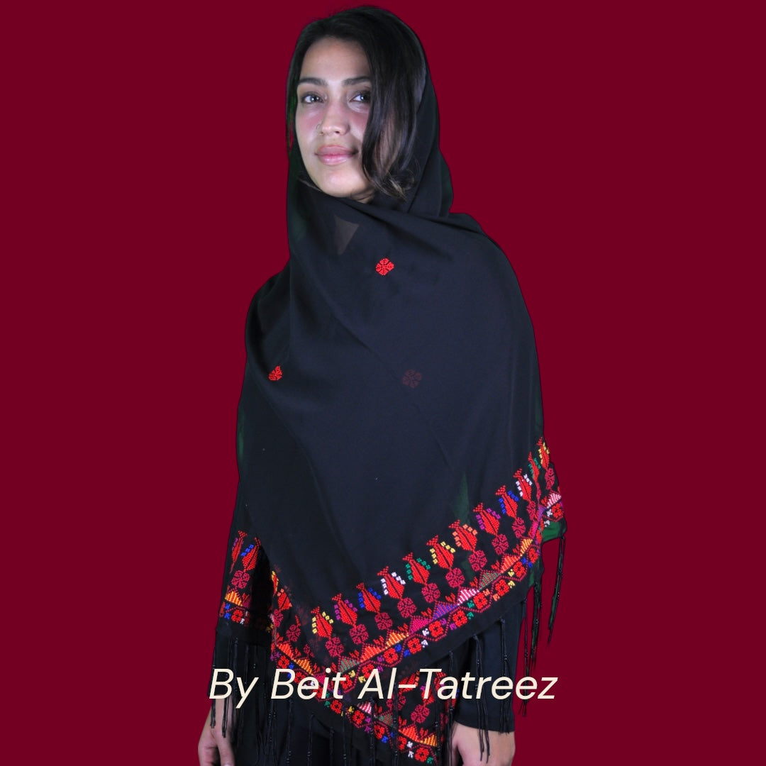 Traditional Tatreez Shawl
