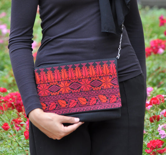 Handmade Black Red Traditional Tatreez