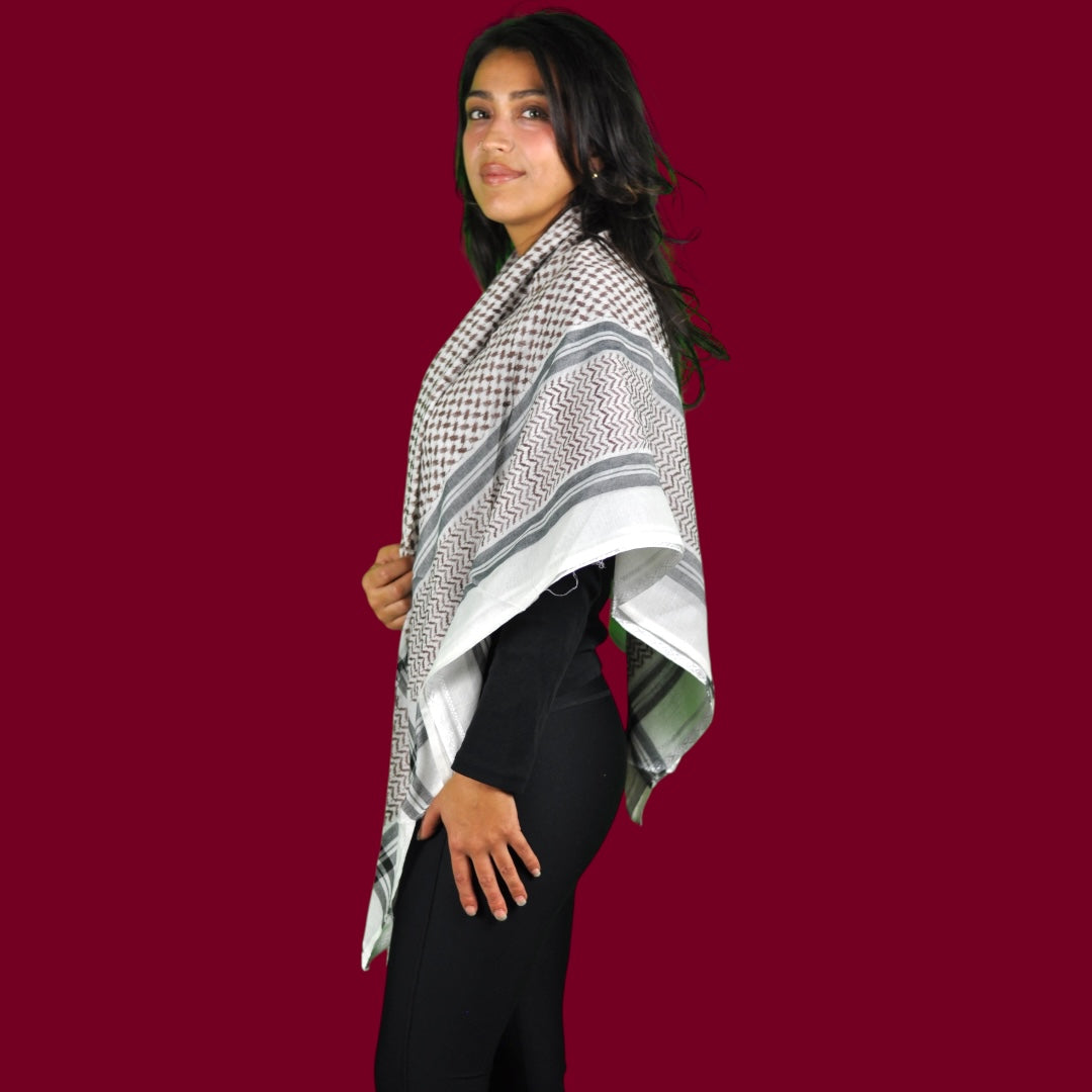 Wine on Creamy Keffiyeh