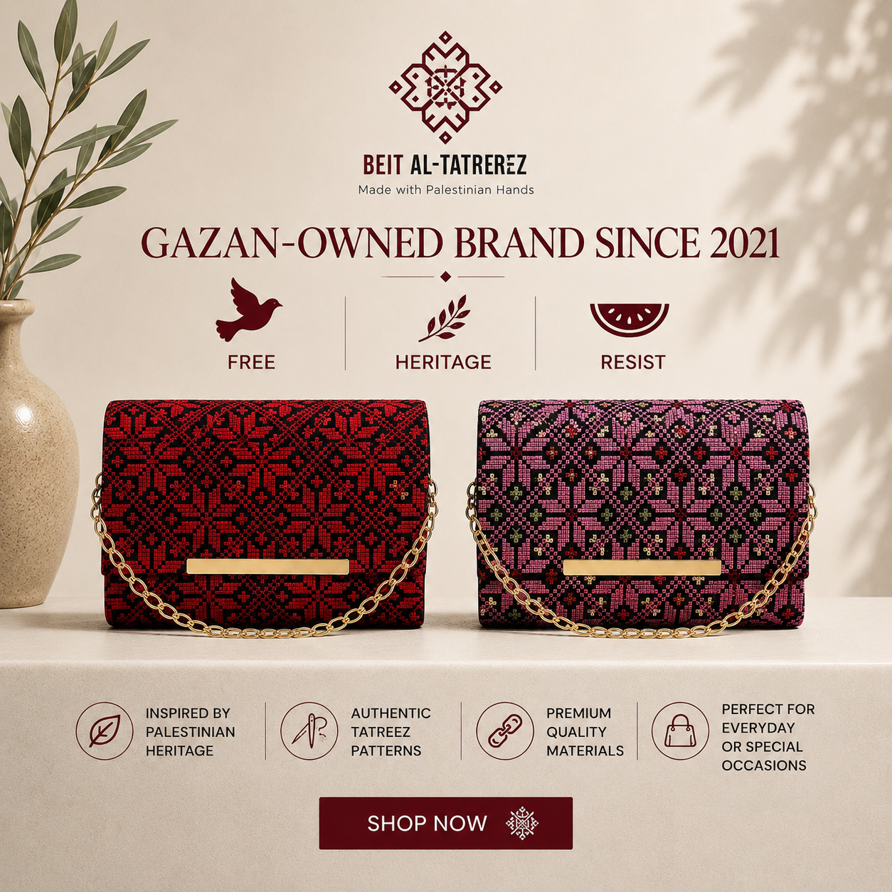 Classic Palestinian Clutch