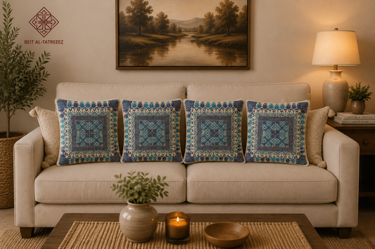 Palestinian Tatreez Pillow Cover - 4 Pieces