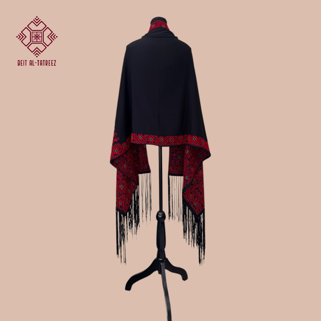 Bethlehem Red Tatreez Shawl