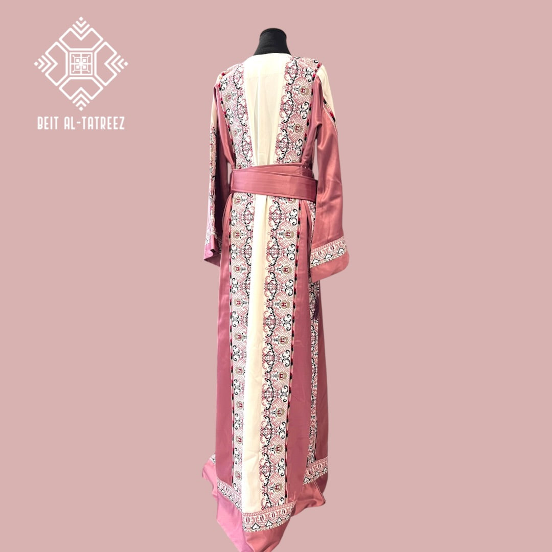 Jouri Palestinian Heritage Dress – Rose & White