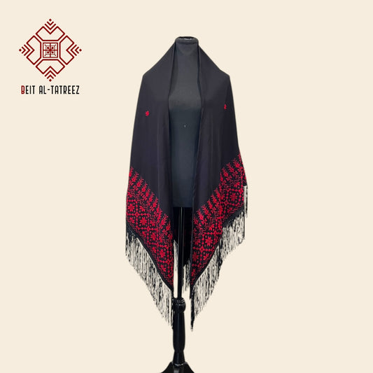 Scarlet Tatreez Shawl