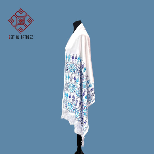 Yafa Breeze Tatreez Shawl