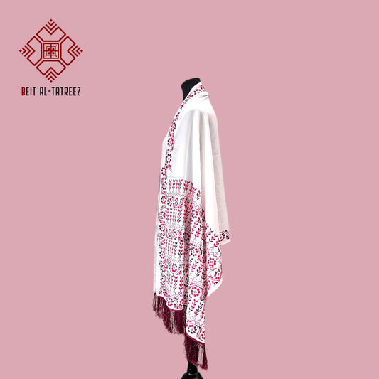 Ramallah Rose Tatreez Shawl